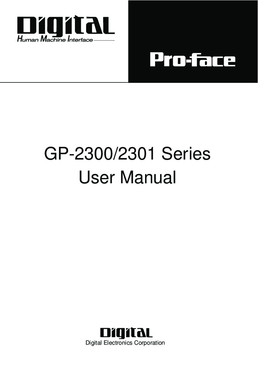 First Page Image of GP2301 Series User Manual GP2301-SC41-24V.pdf